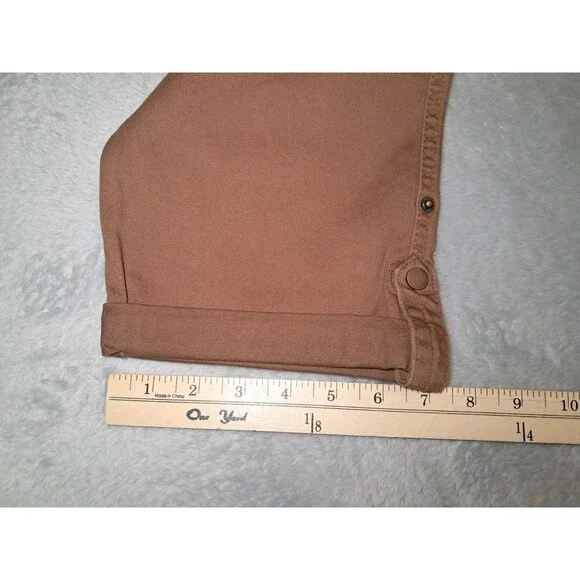 NWT Democracy "Ab"solution® High Rise Roll Cuff Cargo Utility Pant Tan 14 Petite - Picture 10 of 12